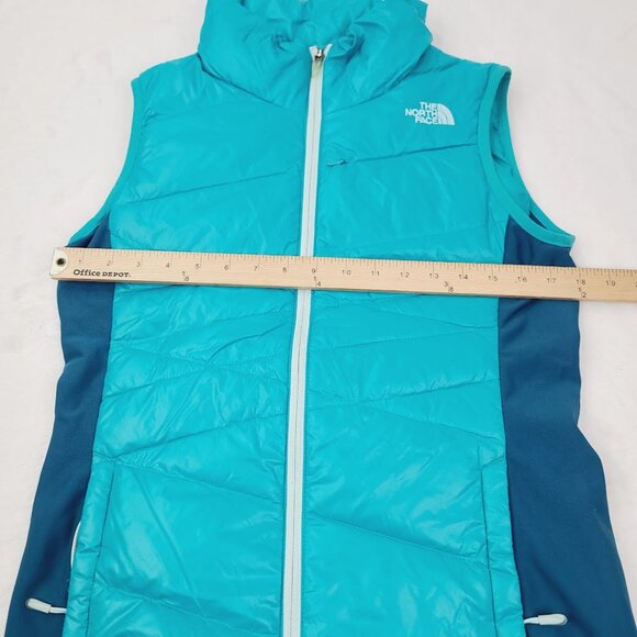 The North Face Women's Turquoise Hyline Hybrid 600 Goose Down Puffer Vest Size M - Picture 9 of 10